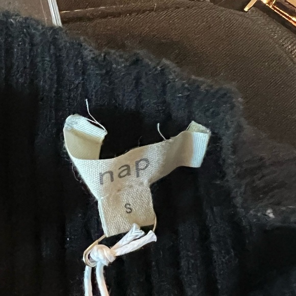 Nap Loungewear Black 100% Cashmere Rib Knit PulloverSweater & Bottoms Set NWT S - Picture 10 of 11